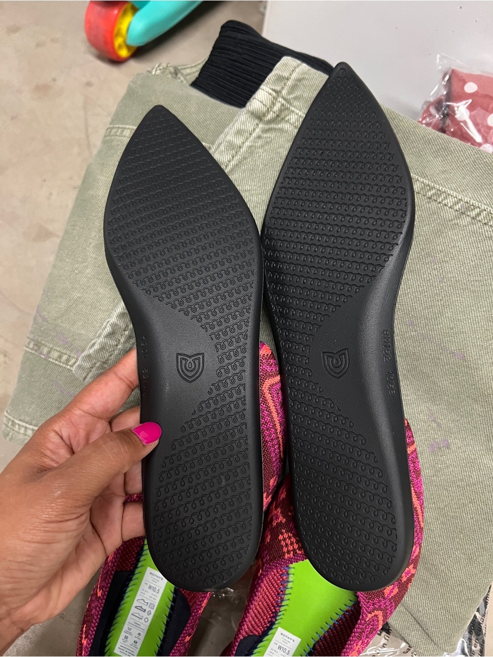 Rothy’s The Point Berry Boho Pointed Toe Flats Size 10.5 - Picture 10 of 10